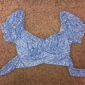 Tie Waist Puff Sleeve Top